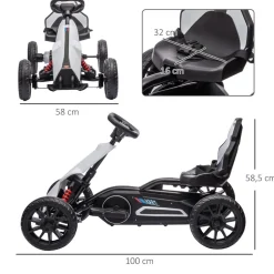 Homcom - Kart eléctrico infantil