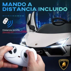 AIYAPLAY Homcom - Lamborghini Revuelto eléctrico Blanco con mando