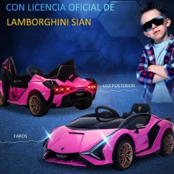 Homcom - Lamborghini SIAN eléctrico rosa