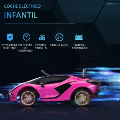 Homcom - Lamborghini SIAN eléctrico rosa