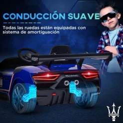 AIYAPLAY Homcom - Maserati GT2 eléctrico Azul con mando