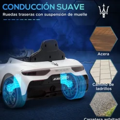 AIYAPLAY Homcom - Maserati MC20 eléctrico Blanco con mando