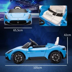 AIYAPLAY Homcom - Maserati MC20 eléctrico Azul con mando