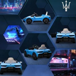 AIYAPLAY Homcom - Maserati MC20 eléctrico Azul con mando