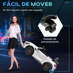 AIYAPLAY Homcom - Mercedes AMG GTR Batería con mando a distancia Blanco* Vehículos De Batería O A Pedales