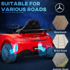 AIYAPLAY Homcom - Mercedes AMG GTR Batería con mando a distancia Rojo* Vehículos De Batería O A Pedales