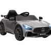 AIYAPLAY Homcom - Mercedes Benz AMG GTR eléctrico Plata con mando* Vehículos De Batería O A Pedales