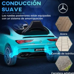 AIYAPLAY Homcom - Mercedes Benz AMG CLA 45 eléctrico Azul con mando* Vehículos De Batería O A Pedales