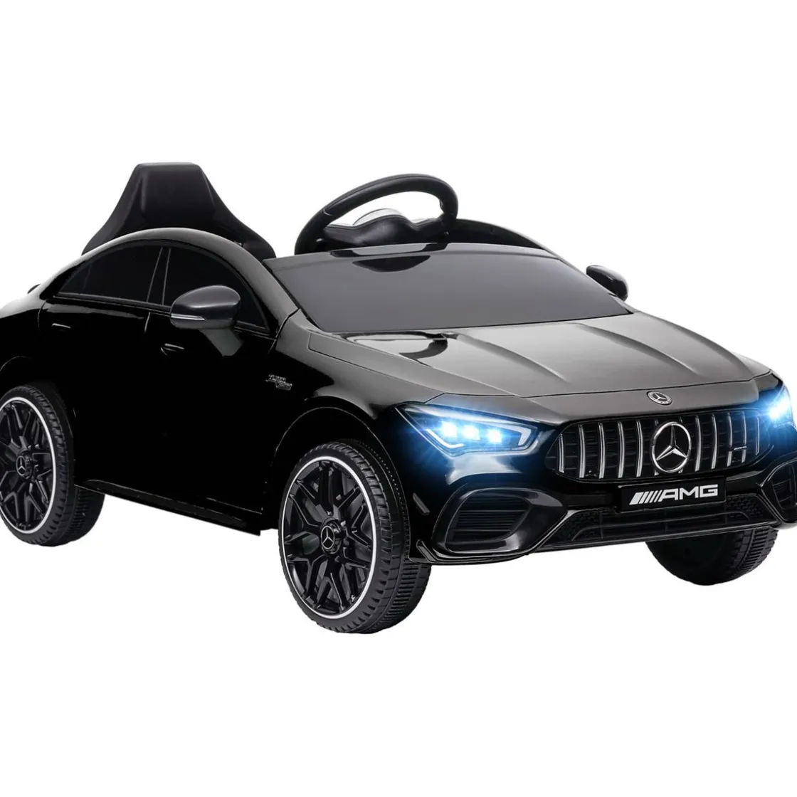 AIYAPLAY Homcom - Mercedes Benz AMG CLA 45 eléctrico Negro con mando