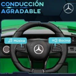 AIYAPLAY Homcom - Mercedes Benz AMG GTR eléctrico Verde con mando