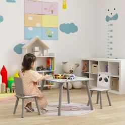 ZONEKIZ Homcom - Mesa con 2 sillas Panda