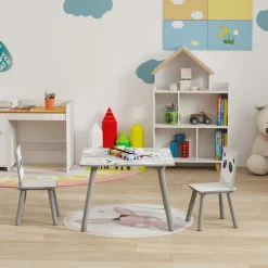 ZONEKIZ Homcom - Mesa con 2 sillas Panda