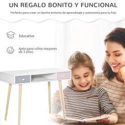 Homcom - Mesa de escritorio infantil* Estilo De Vida