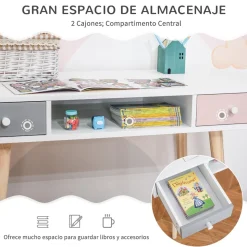 Homcom - Mesa de escritorio infantil* Estilo De Vida
