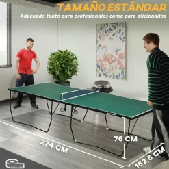 Homcom - Mesa de ping pong plegable