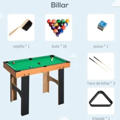 Homcom - Mesa multijuegos 4 en 1