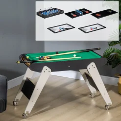 Homcom - Mesa multijuegos 6 en 1* Deportes|Futbolines