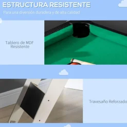 Homcom - Mesa multijuegos 6 en 1* Deportes|Futbolines