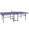 SPORTNOW Homcom - Mesa Ping Pong plegable con 4 ruedas