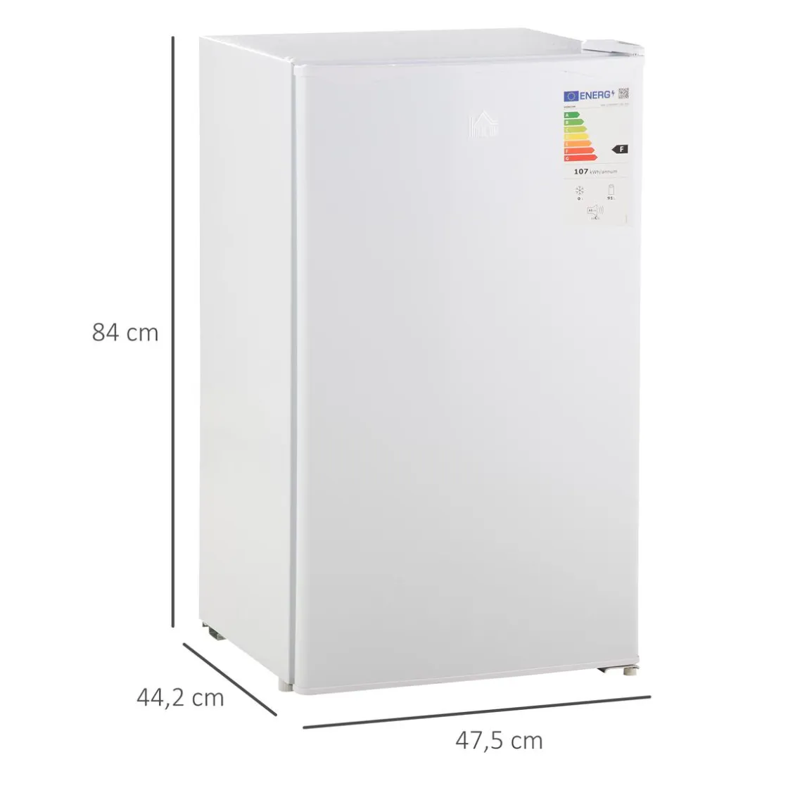 Homcom - Mini Nevera Blanca con Congelador 91L* Figuras De Acción