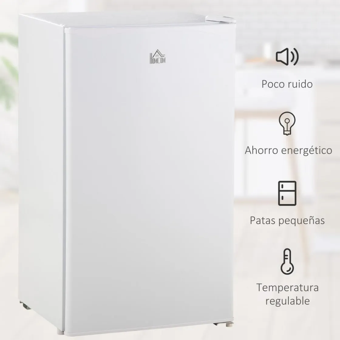 Homcom - Mini Nevera Blanca con Congelador 91L* Figuras De Acción