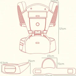 AIYAPLAY Homcom - Mochila portabebés ajustable