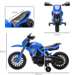 AIYAPLAY Homcom - Moto eléctrica batería 6 V Azul* Vehículos De Batería O A Pedales