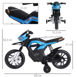 Homcom - Moto eléctrica batería con ruedas de equilibrio