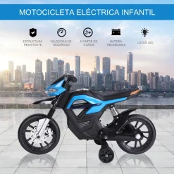 Homcom - Moto eléctrica batería con ruedas de equilibrio