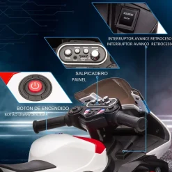 Homcom - Moto eléctrica BMW HP4 roja* Vehículos De Batería O A Pedales