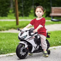 Homcom - Moto eléctrica Honda blanca* Vehículos De Batería O A Pedales