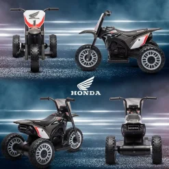 Homcom - Moto eléctrica Honda CRF450RL Gris