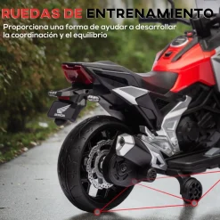 AIYAPLAY Homcom - Moto eléctrica infantil Honda Rojo/Negro