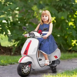 AIYAPLAY Homcom - Moto eléctrica infantil Vespa Blanco