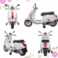 AIYAPLAY Homcom - Moto eléctrica infantil Vespa Blanco