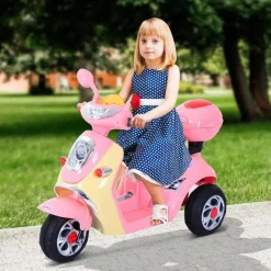 Homcom - Moto Eléctrica Infantil Tipo Triciclo* Vehículos De Batería O A Pedales