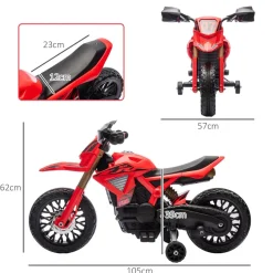 AIYAPLAY Homcom - Moto eléctrica para niños Rojo