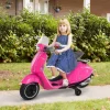 Homcom - Moto Eléctrica Vespa Infantil Rosa* Vehículos De Batería O A Pedales