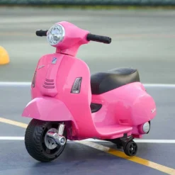 Homcom - Moto Eléctrica Vespa rosa* Vehículos De Batería O A Pedales