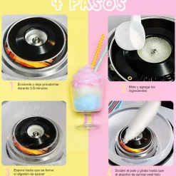 Homcom - Máquina Blanca de Algodón de Azúcar