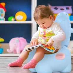 Homcom - Orinal Infantil Hipopótamo Azul* Baño Y Accesorios·Orinales Y Reductores