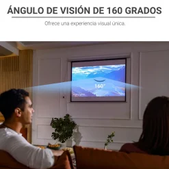 Homcom - Pantalla de proyección motorizada 84'' con mando* Electrónicos