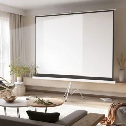 Homcom - Pantalla de proyección 120'' Blanco