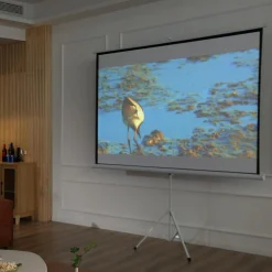 Homcom - Pantalla de proyección 100'' con soporte Blanco* Electrónicos