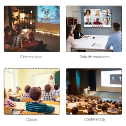 Homcom - Pantalla de proyección motorizada 120''con mando* Electrónicos