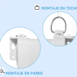 Homcom - Pantalla de proyección eléctrica 84'' Blanco con mando