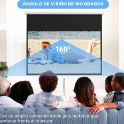 Homcom - Pantalla de proyección 80'' Blanco