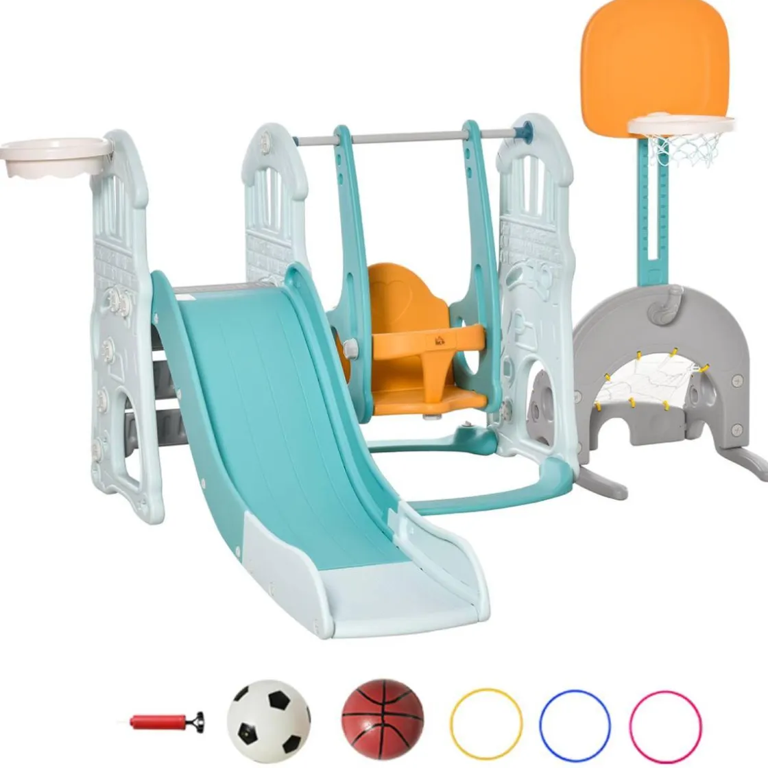 Homcom - Parque infantil de actividades 5 en 1* Columpios