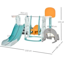 Homcom - Parque infantil de actividades 5 en 1* Columpios