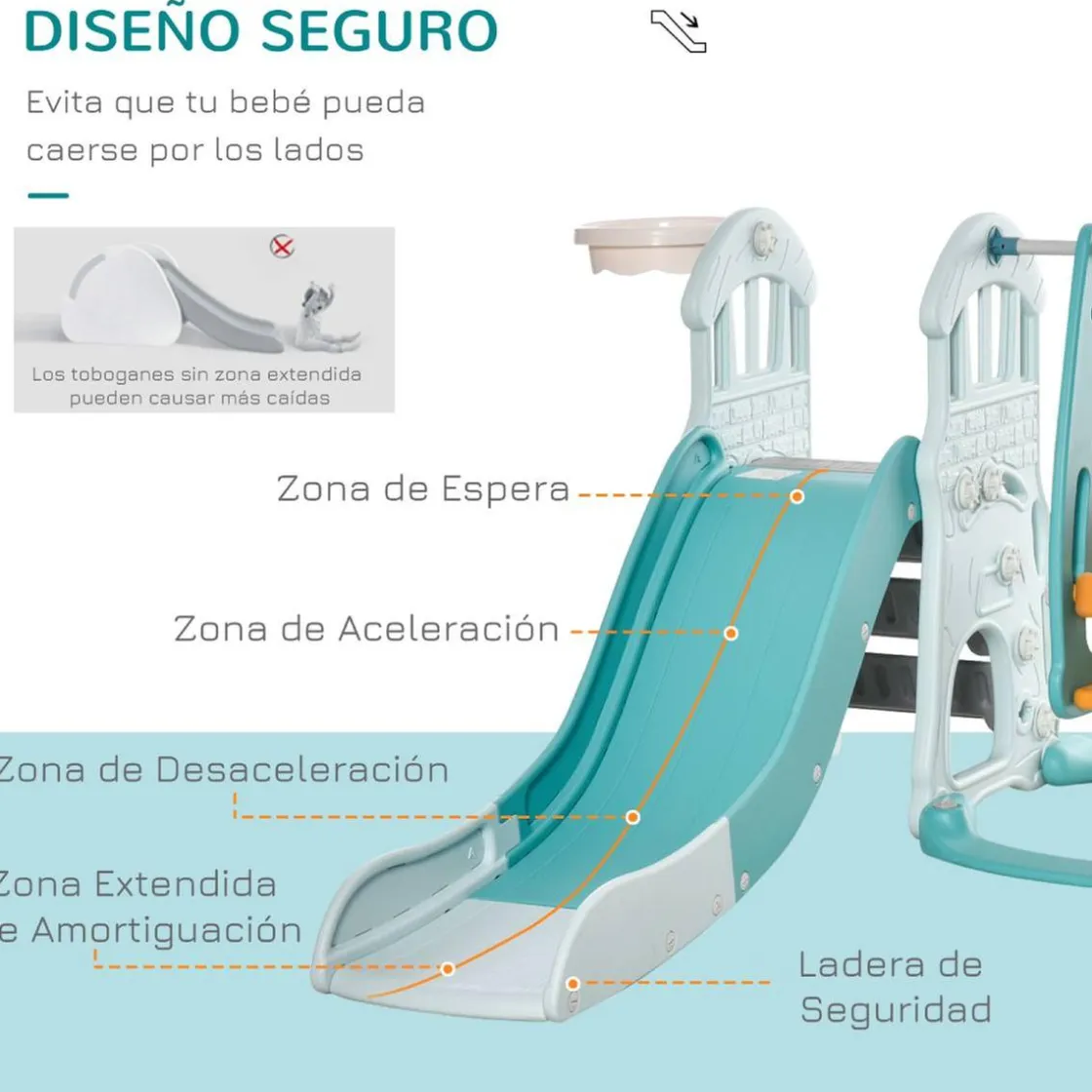 Homcom - Parque infantil de actividades 5 en 1* Columpios